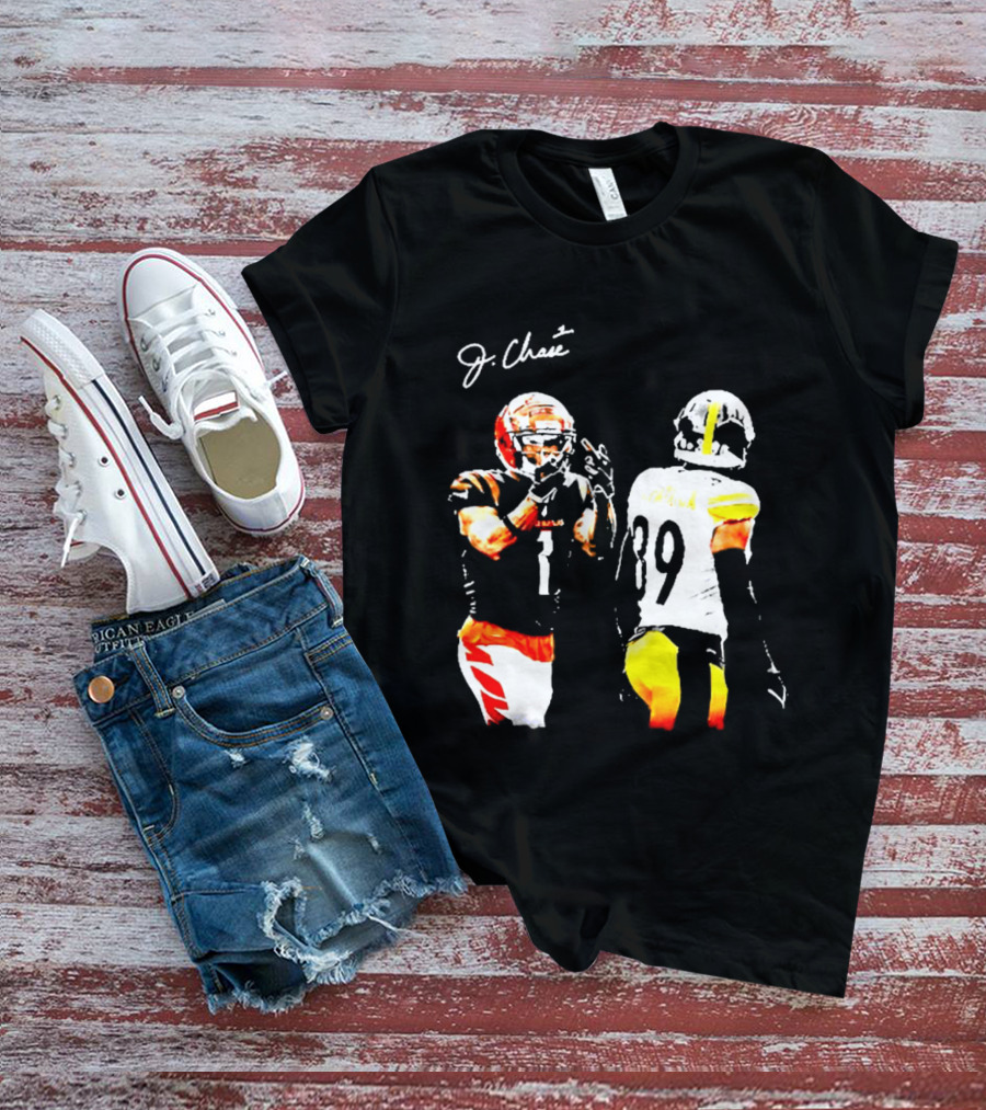 JaMarr Chase Vs Minkah Fitzpatrick Cincinnati Bengals Pittsburgh Steelers Football T-Shirt
