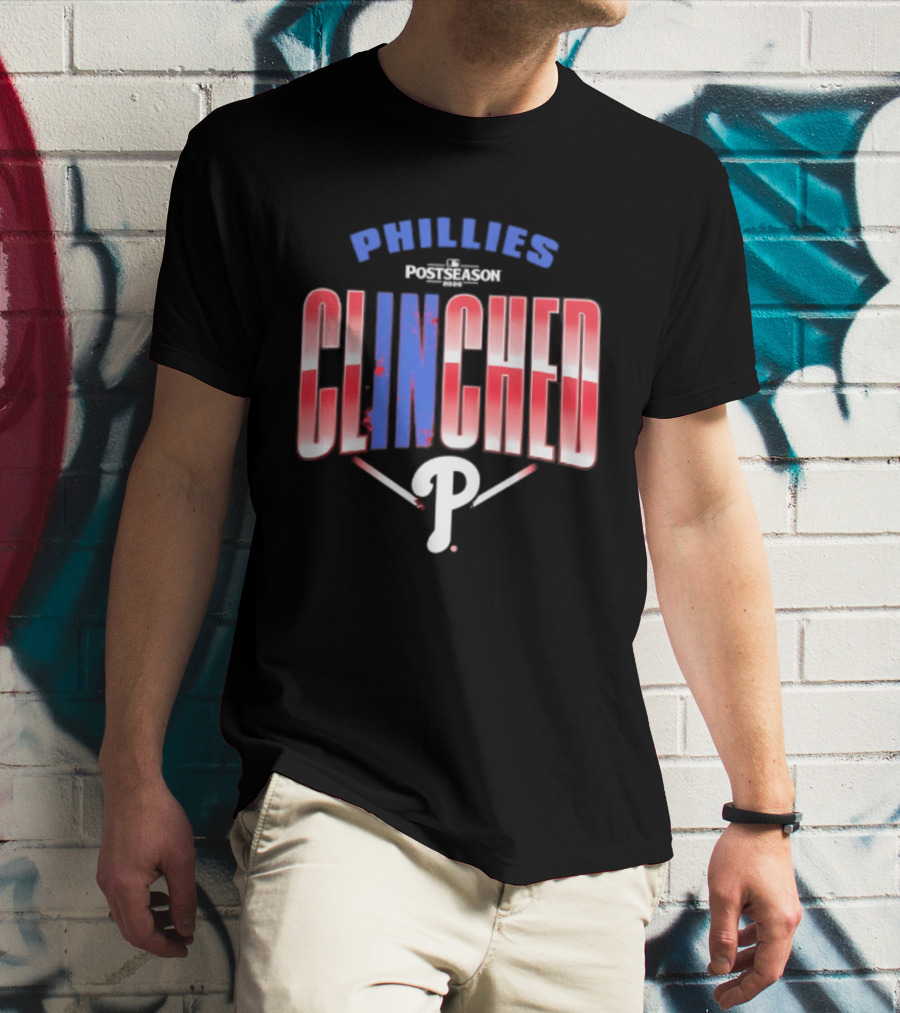 Phillies Red 2026 MLB Postseason Clinched Locker Room P T-Shirt