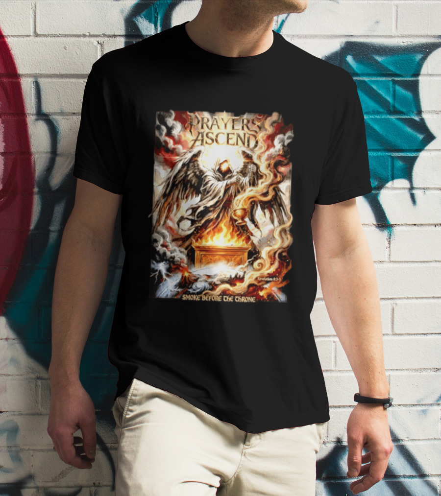 Prayers Ascend Smoke Before The Throne Revelation 8 3 5 Angelic T-Shirt