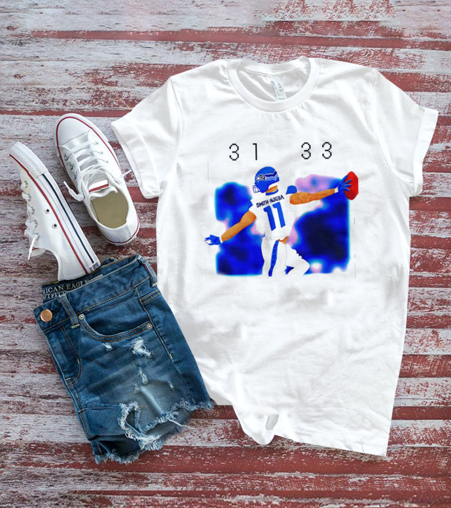 Jaxon Smith Njigba Seattle Seahawks 11 Football Catch 31 33 T-Shirt