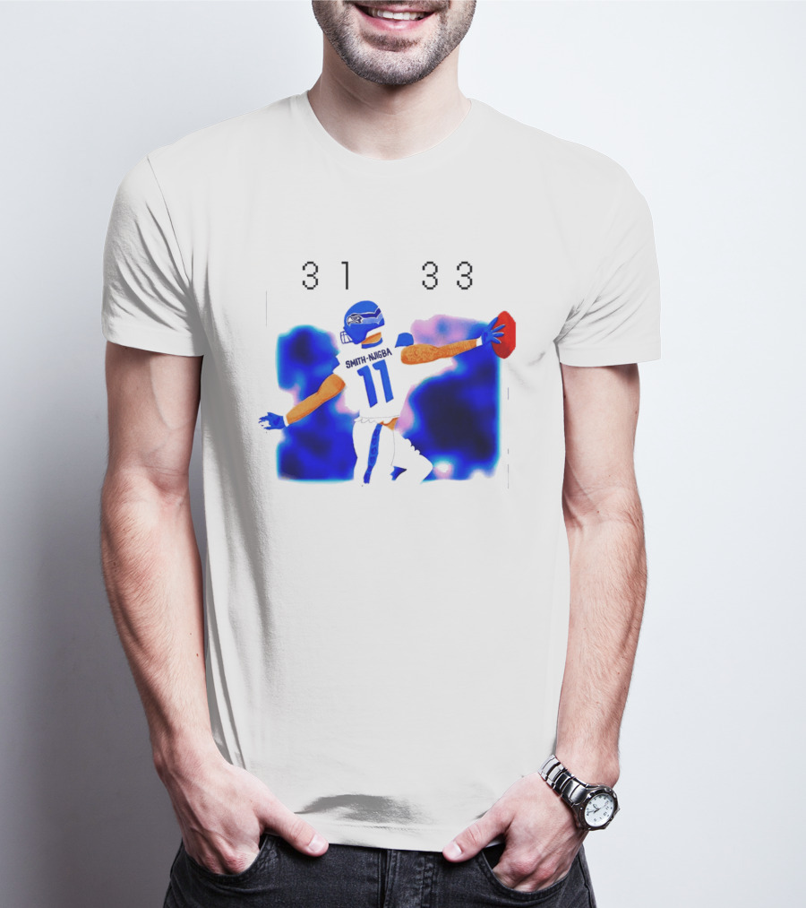 Jaxon Smith Njigba Seattle Seahawks 11 Football Catch 31 33 T-Shirt