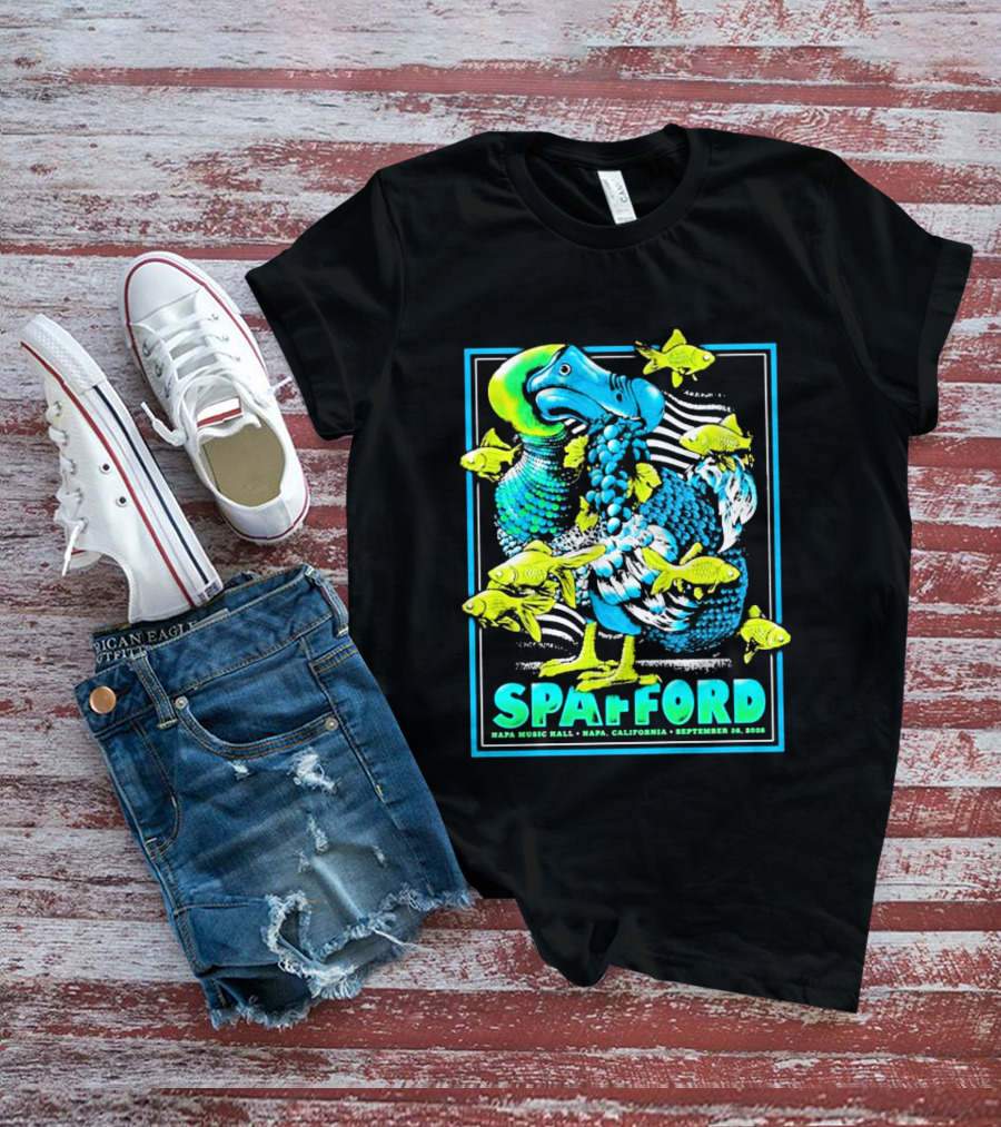 Spafford Napa Music Hall September 26 2026 Napa California Event With Dodo Bird And Fish T-Shirt
