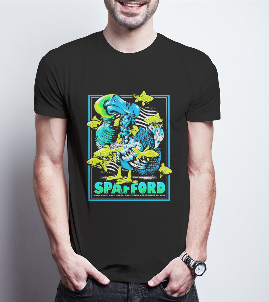 Spafford Napa Music Hall September 26 2026 Napa California Event With Dodo Bird And Fish T-Shirt