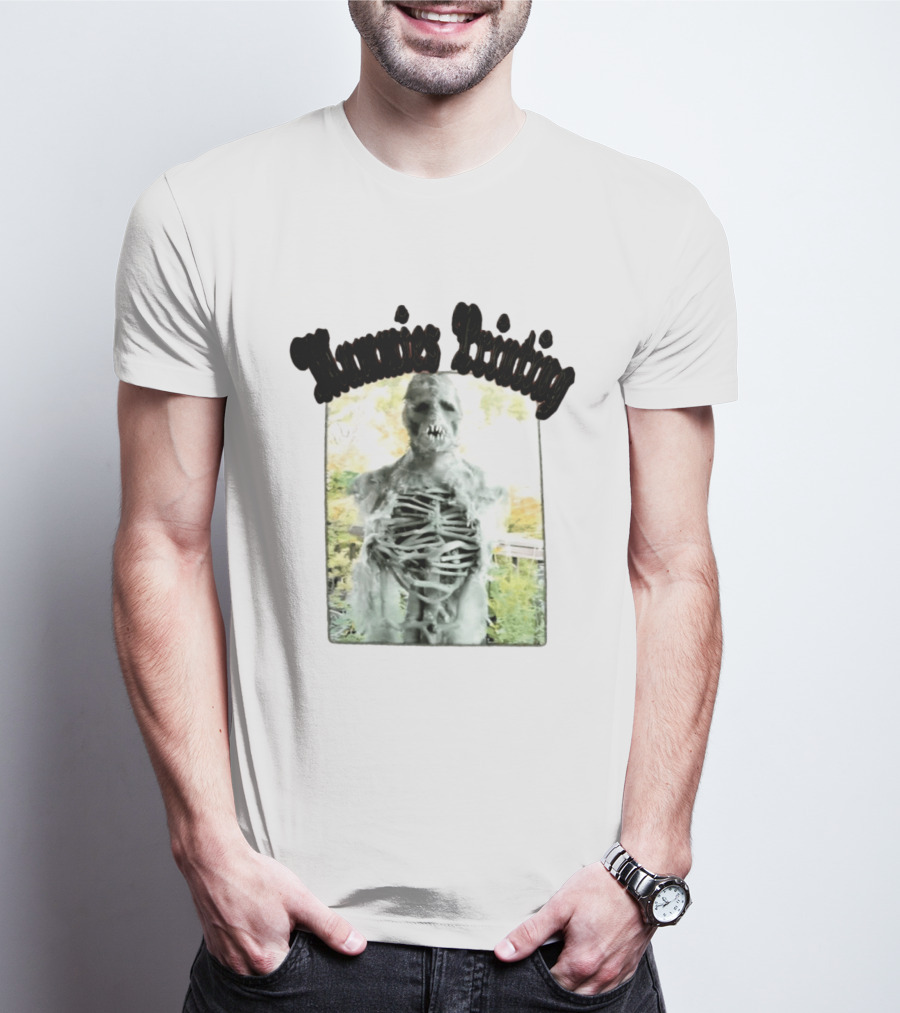 Mummies Printing Spooky Scarecrow Skeleton Horror T-Shirt