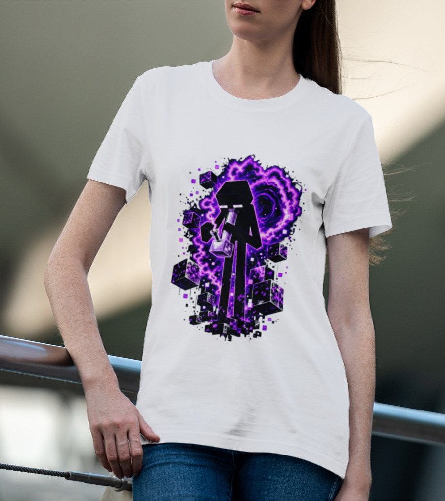 Enderman Purple Vortex Bong Villain Gaming T-Shirt