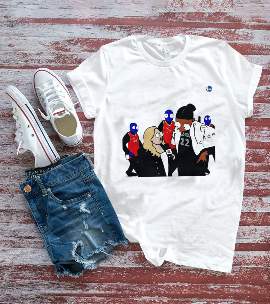 WNBA Las Vegas Aces A'ja Wilson Interview Cartoon 22 T-Shirt