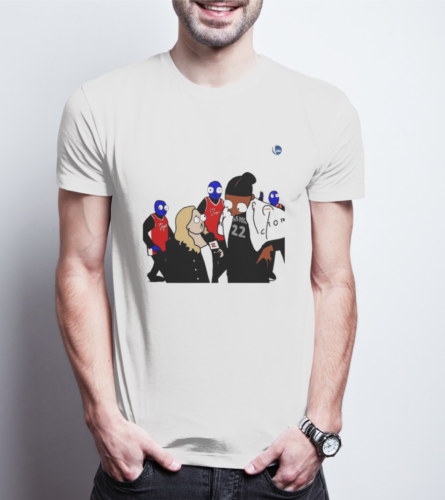 WNBA Las Vegas Aces A'ja Wilson Interview Cartoon 22 T-Shirt