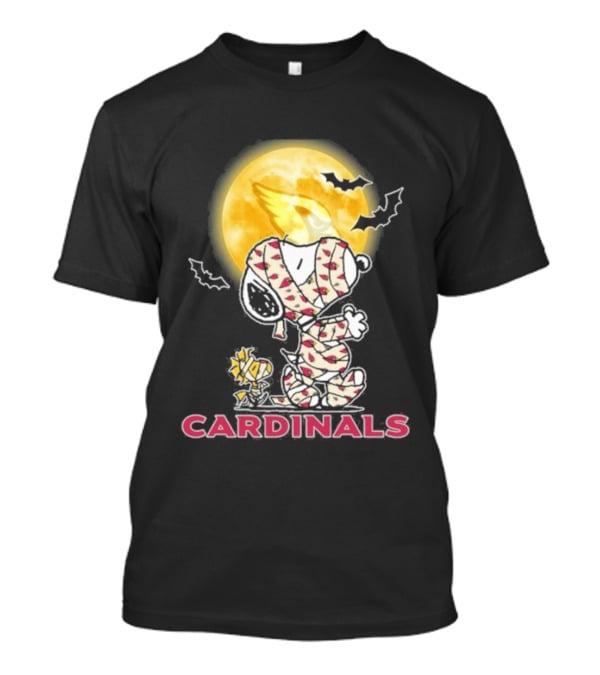 Arizona Cardinals Snoopy Woodstock Halloween Holiday 2026 Moon Bats T-Shirt