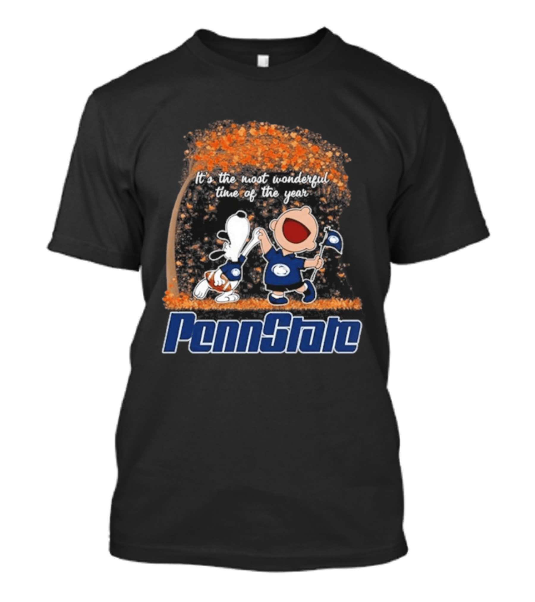 Penn State Nittany Lions Snoopy Charlie Brown Dancing It's The Most Wonderful Time Of The Year T-Shirt