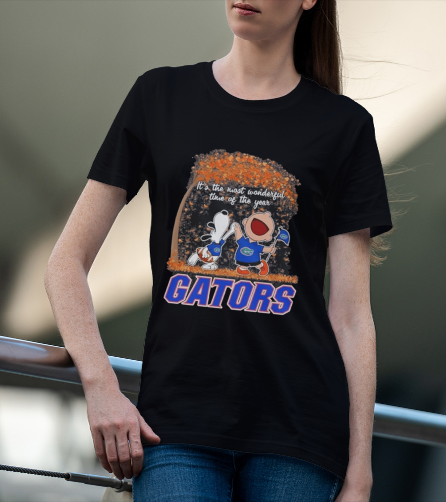 Florida Gators Snoopy Charlie Brown Wonderful Time Of The Year 2026 T-Shirt