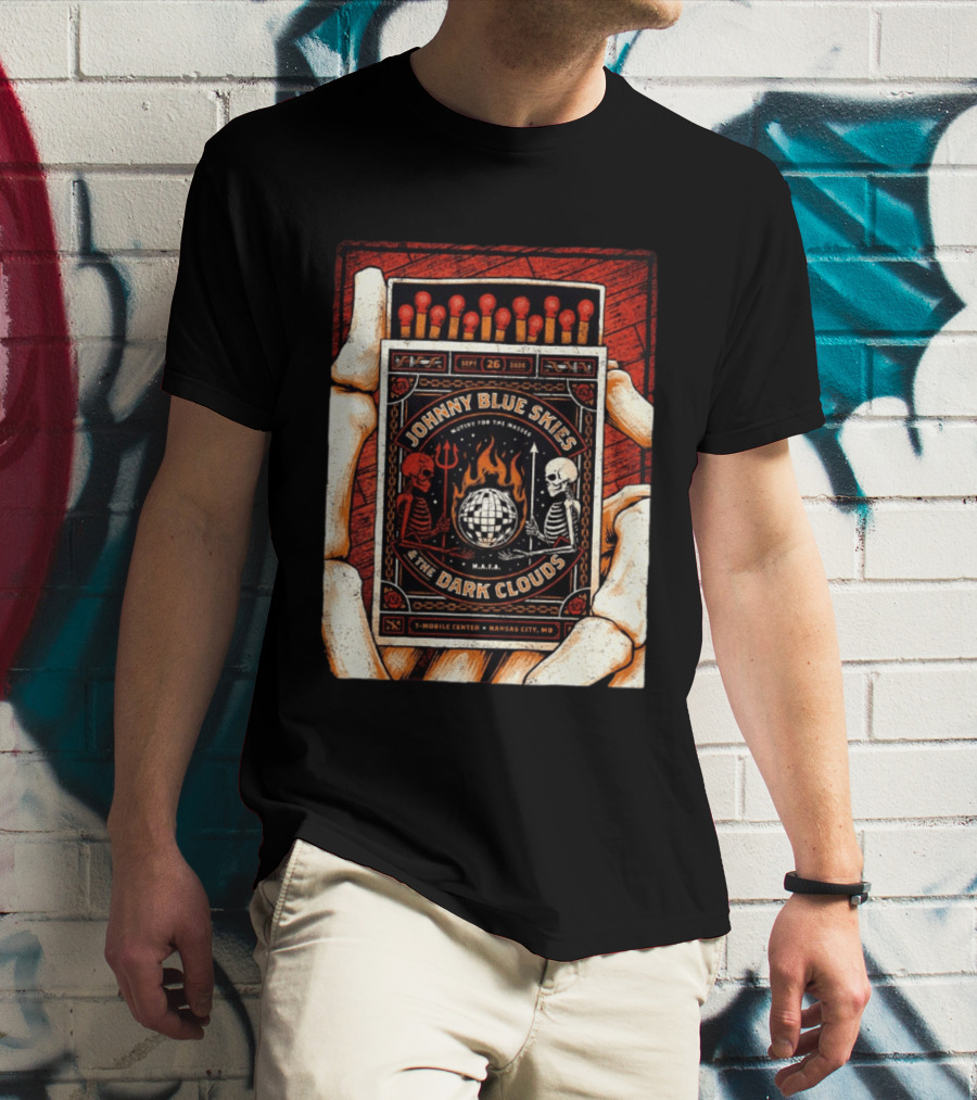 Johnny Blue Skies And The Dark Clouds Matchbox Mobile Center Kansas City MO September 26 2026 T-Shirt