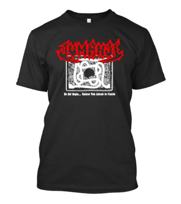Jumanji Do Not Begin Unless You Intend To Finish Red And White T-Shirt