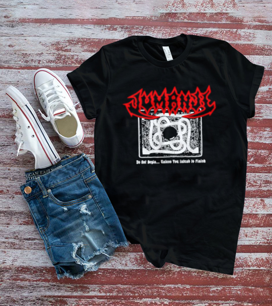Jumanji Do Not Begin Unless You Intend To Finish Red And White T-Shirt