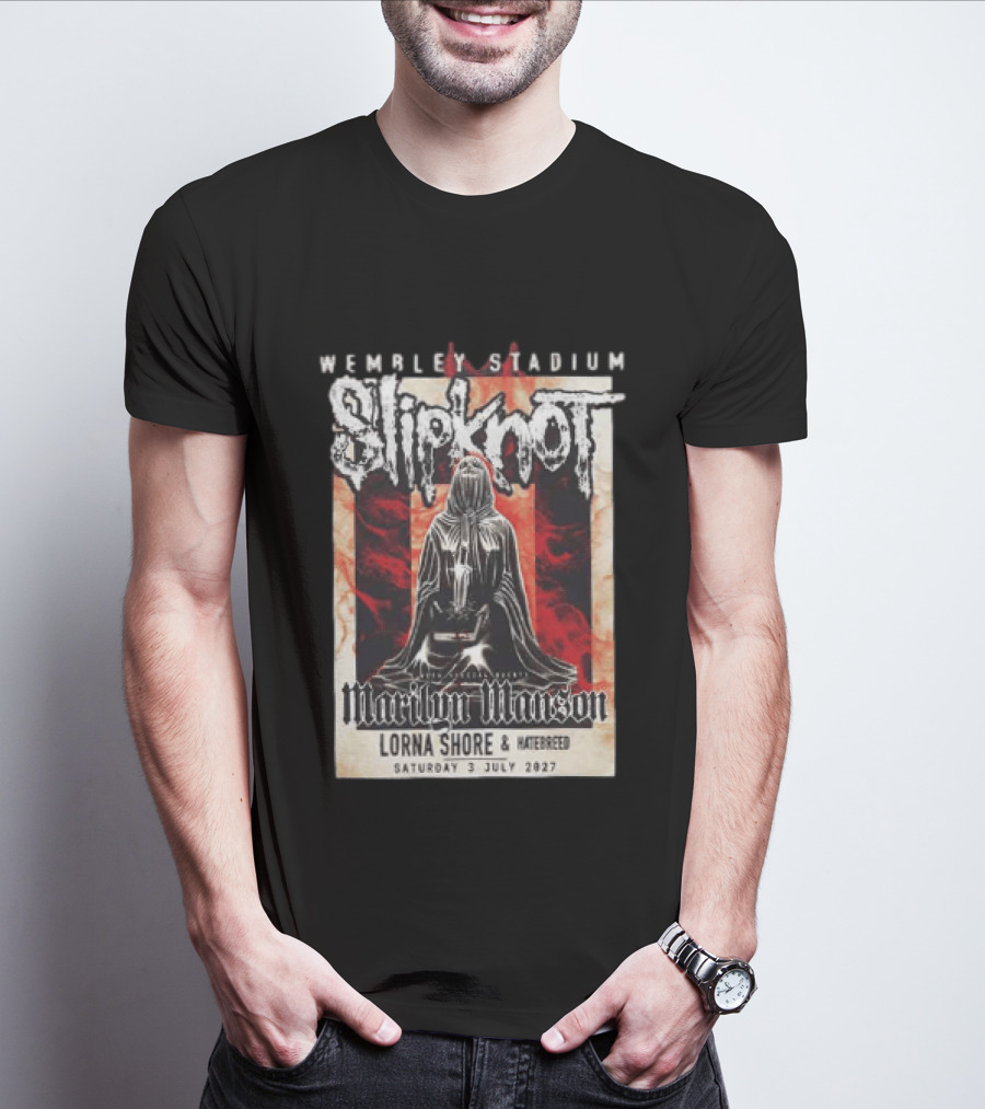 Wembley Stadium Slipknot Marilyn Manson Lorna Shore Hatebreed July 3 2027 T-Shirt