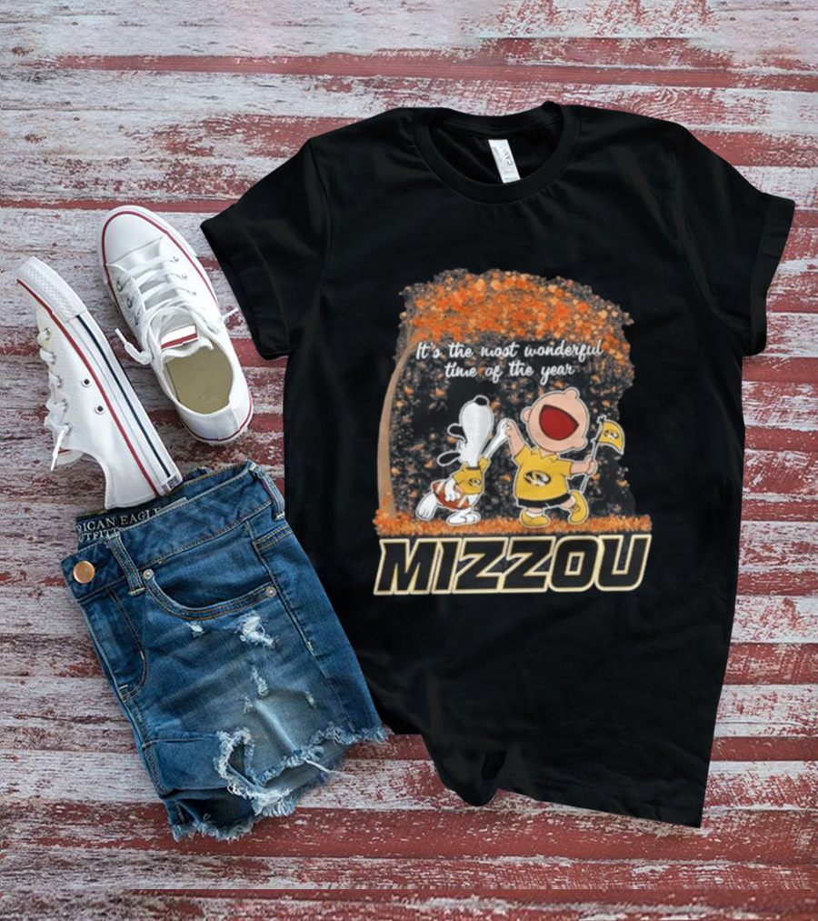 Mizzou Snoopy Charlie Brown It's The Most Wonderful Time Of The Year 2026 T-Shirt