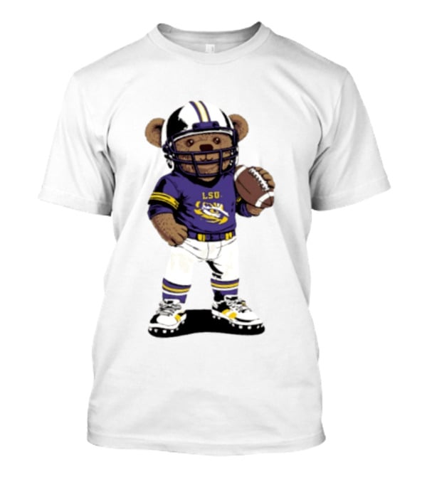 LSU Tigers 2026 NCAA Teddy Bear Football Player In Purple Uniform T-Shirt