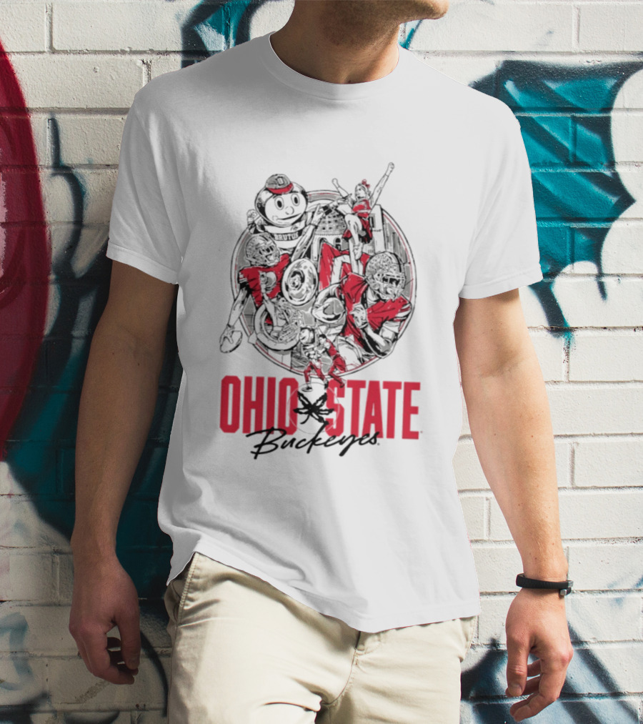 Ohio State Buckeyes Brutus Collage GameDay Spirit T-Shirt