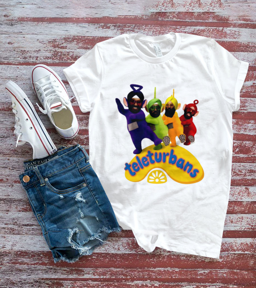 Teleturbans Teletubbies Sikh Turban Characters T-Shirt