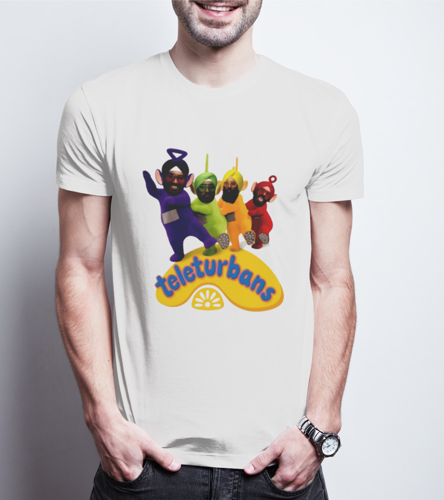 Teleturbans Teletubbies Sikh Turban Characters T-Shirt