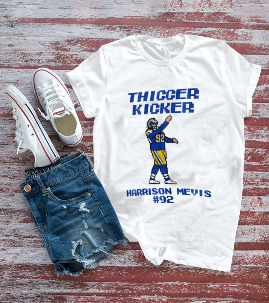 Thiccer Kicker Harrison Mevis 92 Los Angeles Rams T-Shirt
