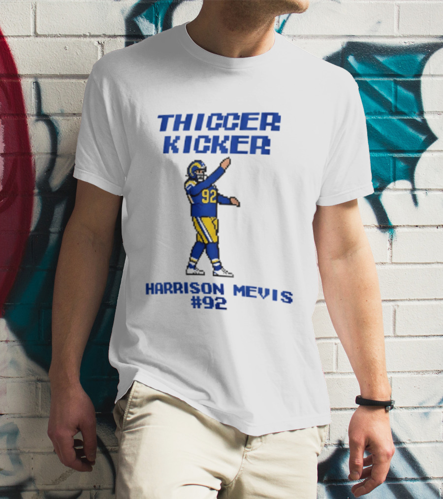 Thiccer Kicker Harrison Mevis 92 Los Angeles Rams T-Shirt