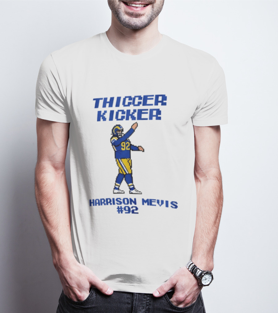 Thiccer Kicker Harrison Mevis 92 Los Angeles Rams T-Shirt
