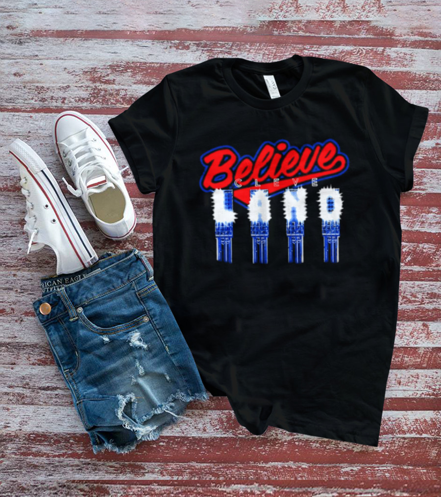 Believe Cleve Land Stadium Lights Cleveland T-Shirt