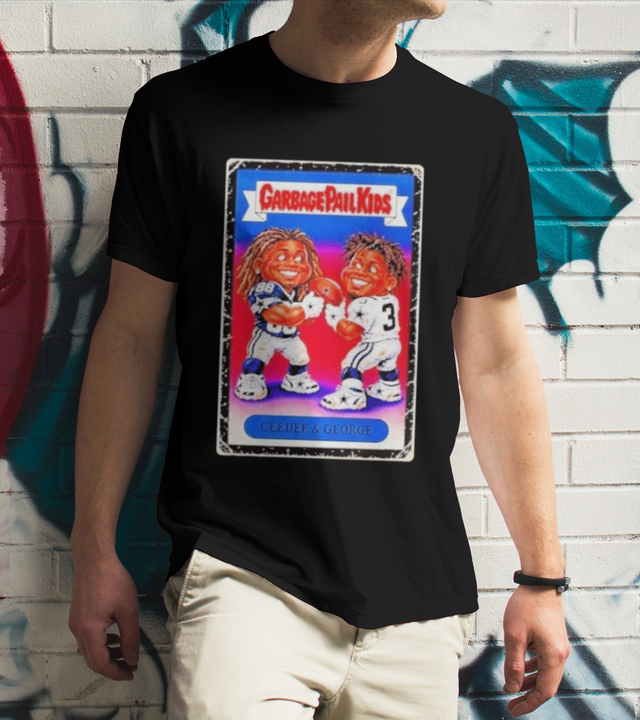 Garbage Pail Kids CeeDee George Cowboys Steelers Football Card Characters T-Shirt