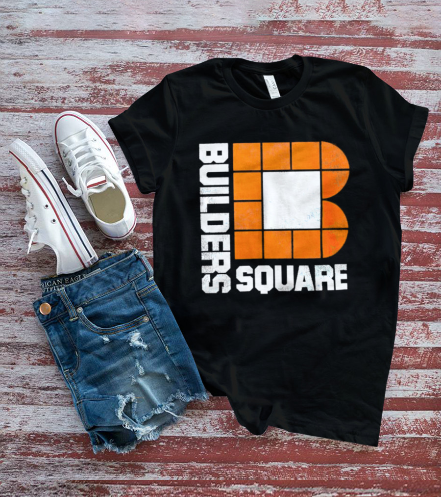 Builders Square Vintage Hardware Store Iconic Retro Logo Block T-Shirt