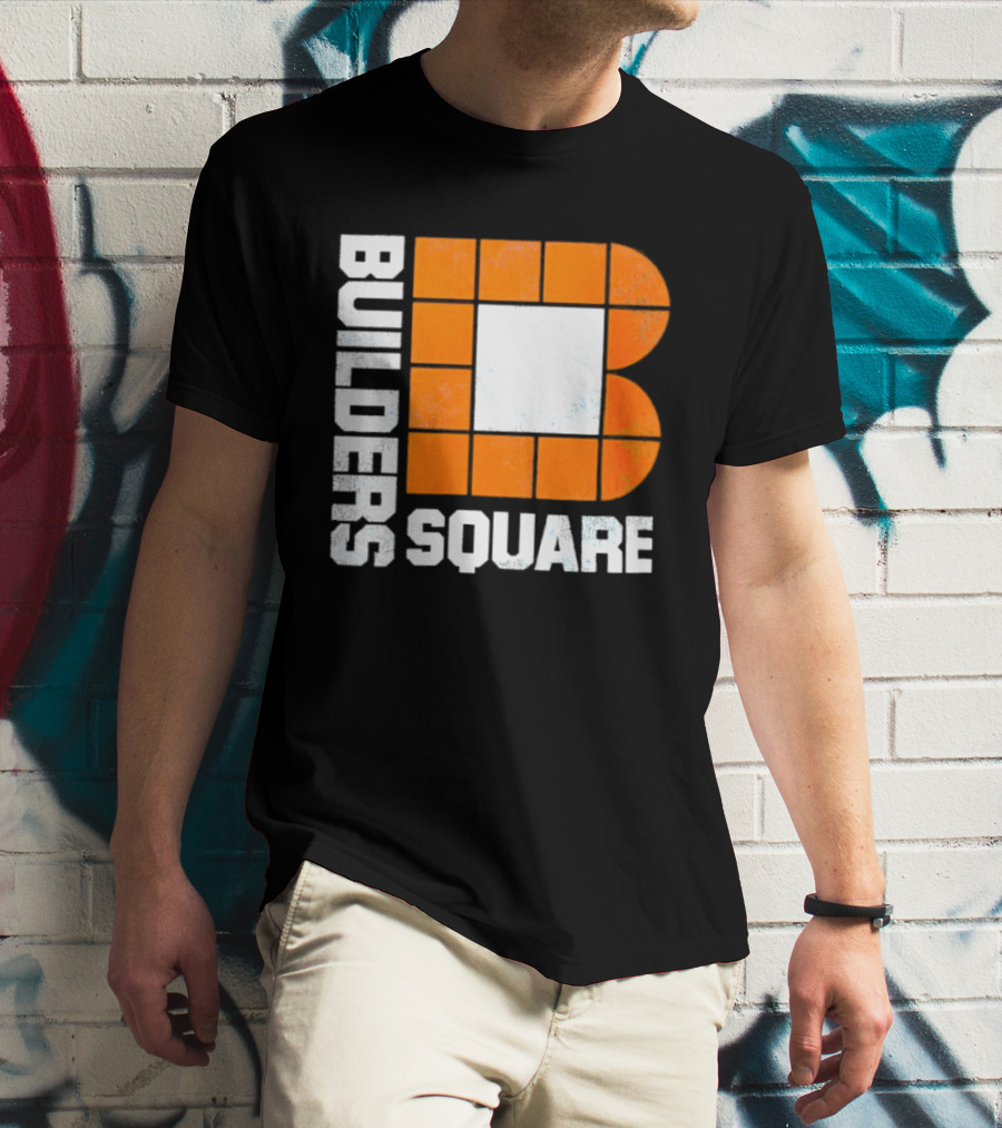 Builders Square Vintage Hardware Store Iconic Retro Logo Block T-Shirt
