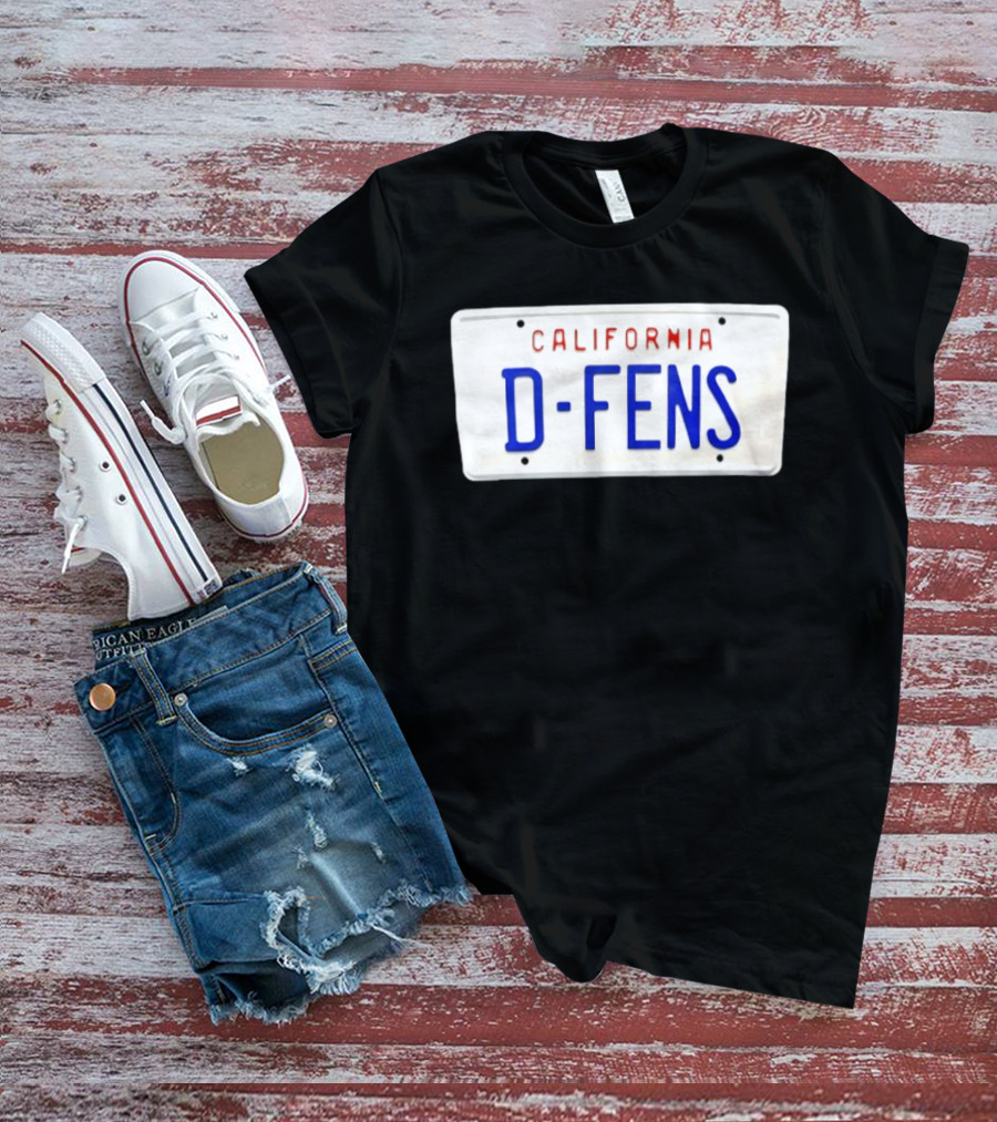 California D Fens License Plate Falling Down Movie Reference T-Shirt