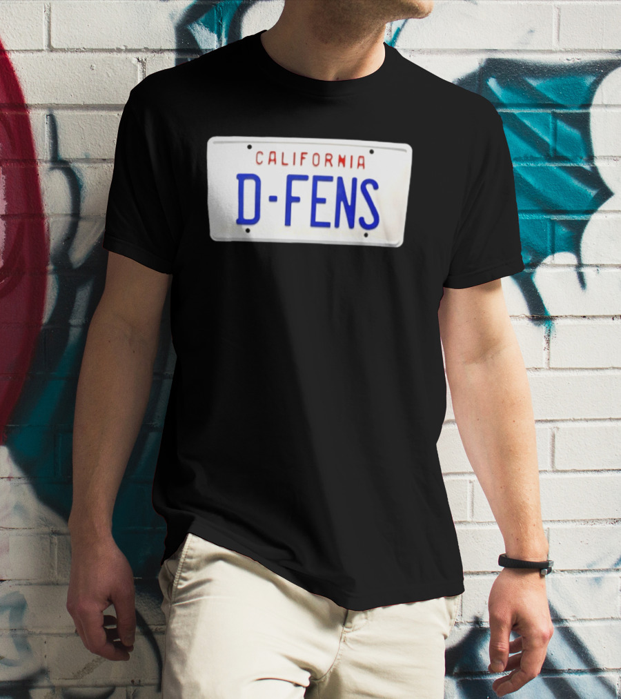 California D Fens License Plate Falling Down Movie Reference T-Shirt