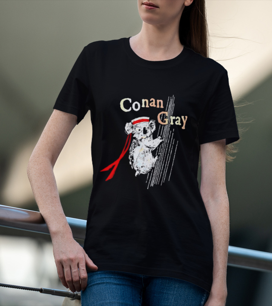 Conan Gray Koala In Red Headband With Stripes Sailor Indie Pop Singer T-Shirt