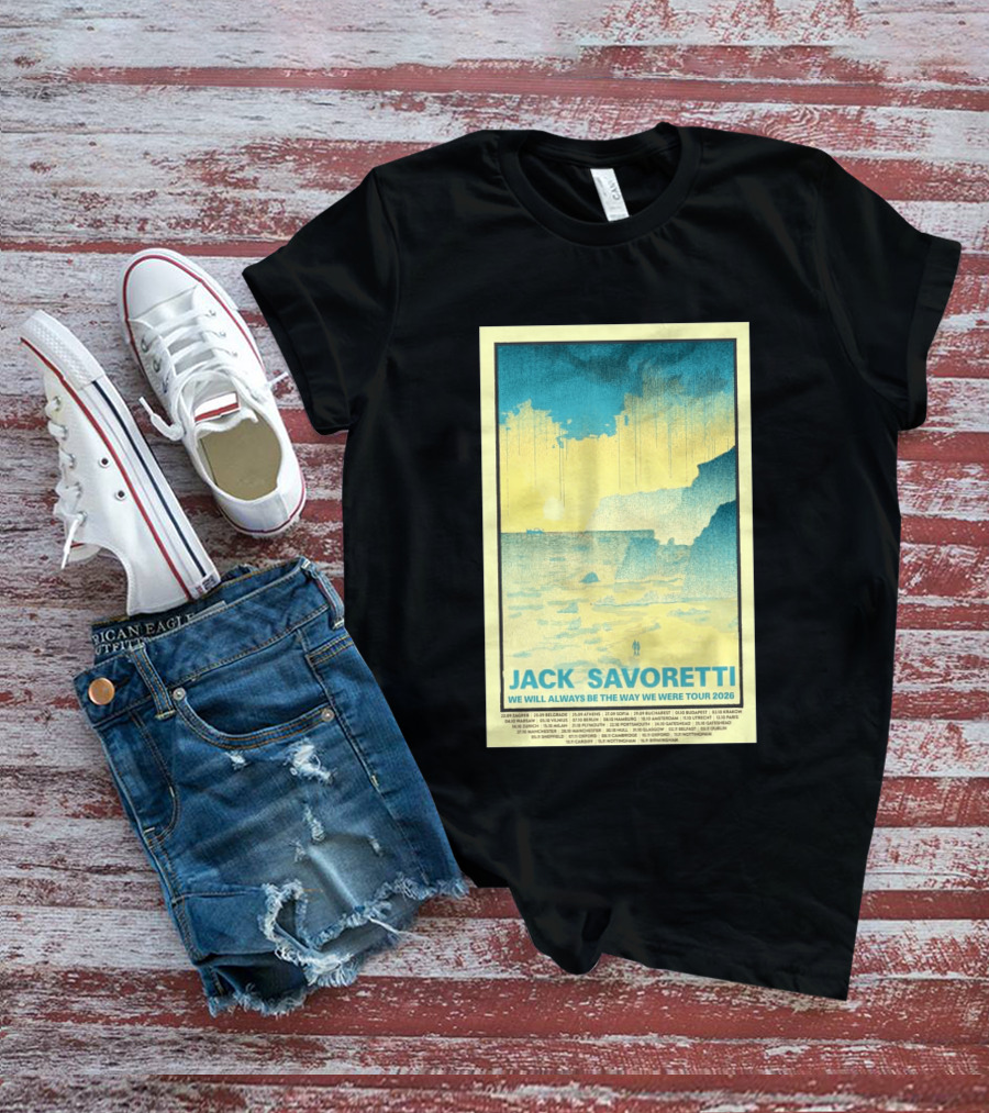 Jack Savoretti We Will Always Be The Way We Were Tour 2026 Bucharest Vintage Style Ocean Scene T-Shirt