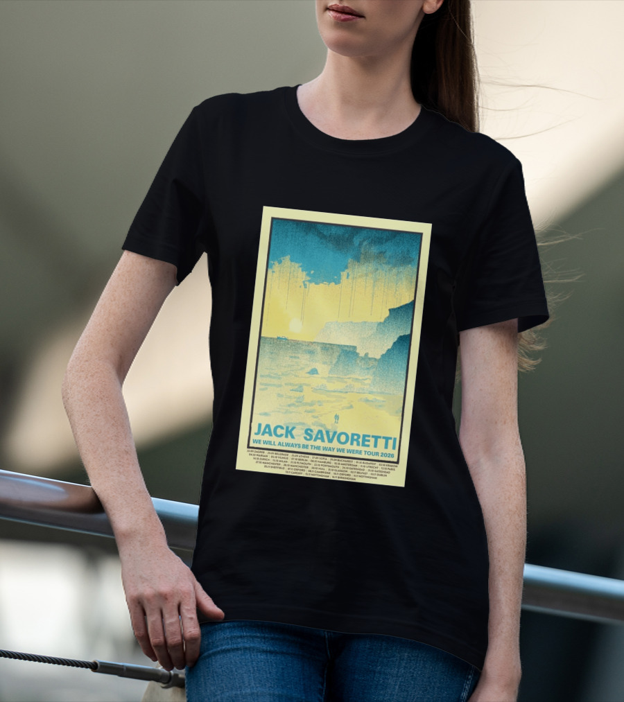 Jack Savoretti We Will Always Be The Way We Were Tour 2026 Bucharest Vintage Style Ocean Scene T-Shirt