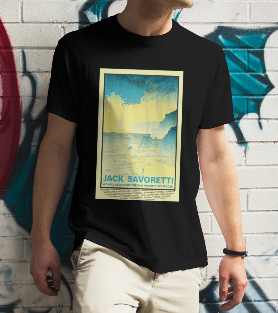 Jack Savoretti We Will Always Be The Way We Were Tour 2026 Bucharest Vintage Style Ocean Scene T-Shirt