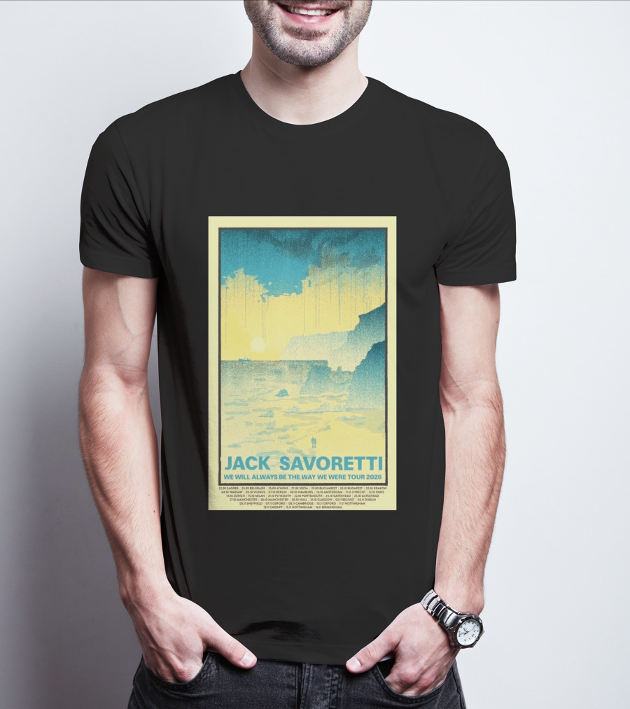 Jack Savoretti We Will Always Be The Way We Were Tour 2026 Bucharest Vintage Style Ocean Scene T-Shirt