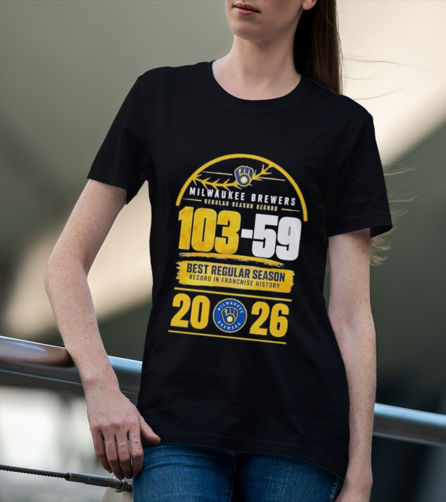 Milwaukee Brewers Record Season 103 59 Best Regular Season 2026 T-Shirt
