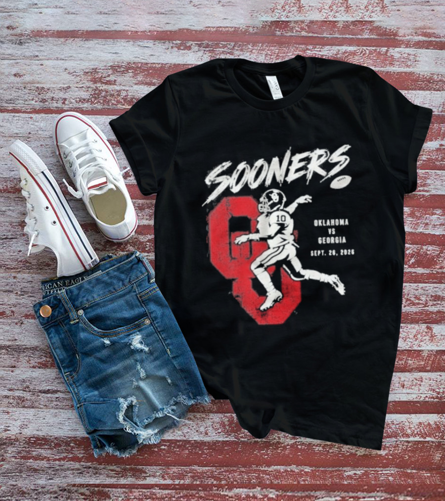 Oklahoma Sooners Vs Georgia Bulldogs Sept 26 2026 Football Matchup T-Shirt