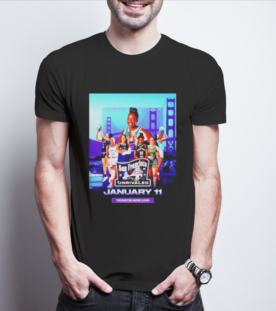 San Francisco Unrivaled January 11 Basketball Event Tickets Now Live T-Shirt