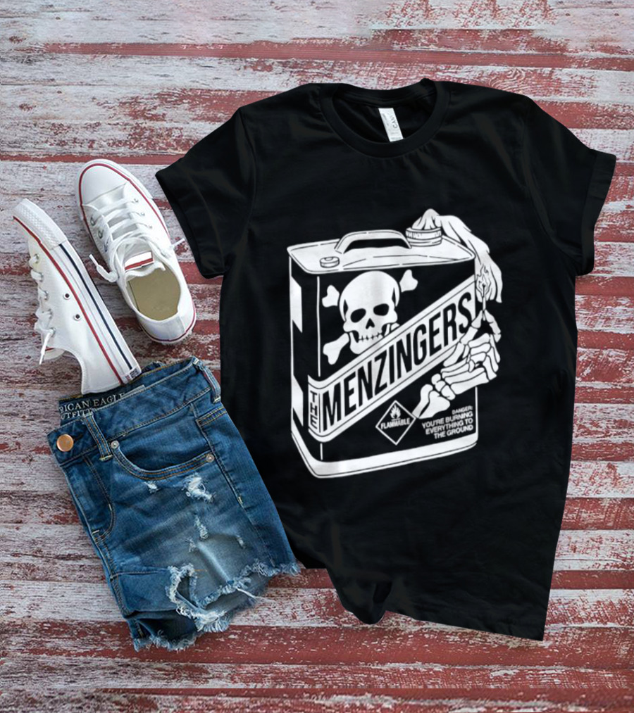 Menzingers Danger Skull Warning You Are Burning Everything To The Ground T-Shirt