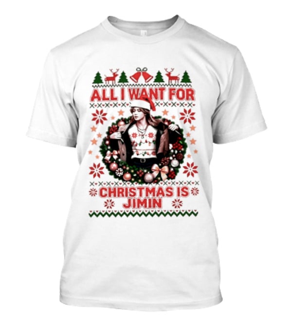 All I Want For Christmas Is Jimin BTS Ugly Sweater Christmas T-Shirt
