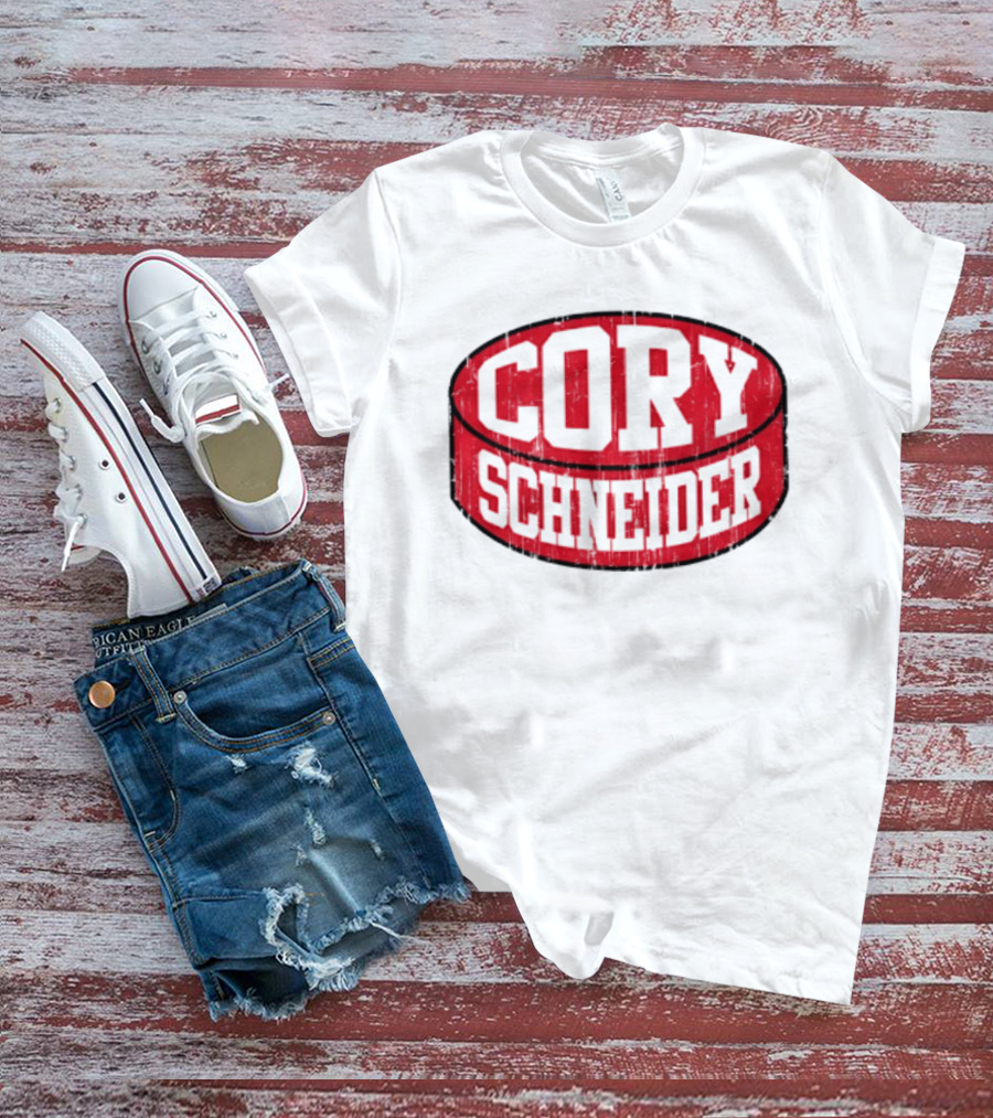 Cory Schneider New Jersey Devils Puck Red T-Shirt