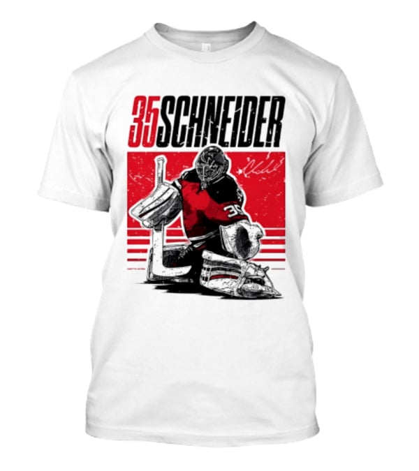 35 Schneider New Jersey Devils Hockey Player Starter T-Shirt