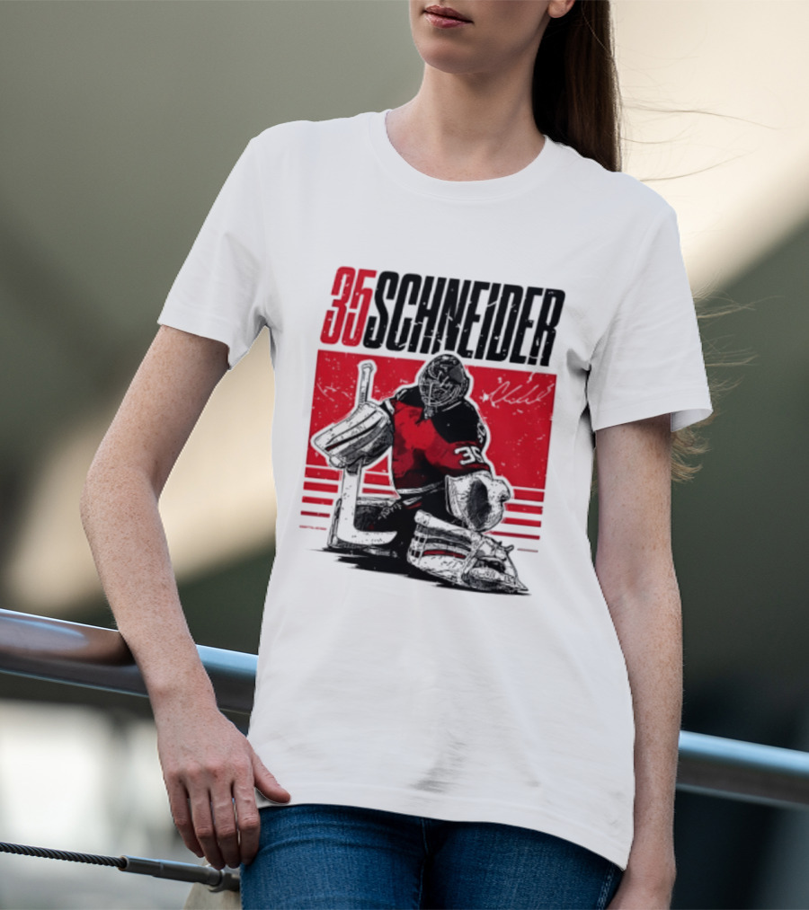 35 Schneider New Jersey Devils Hockey Player Starter T-Shirt