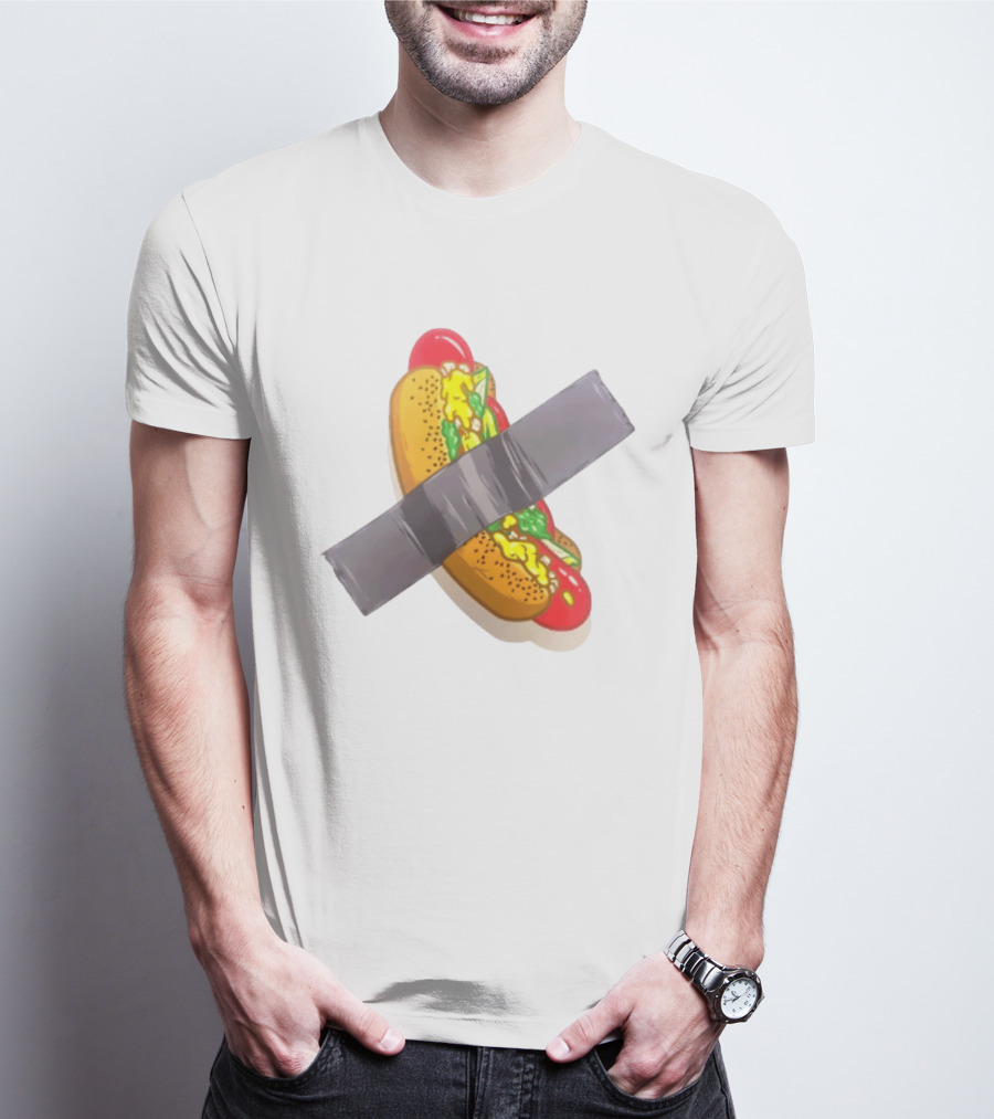 Hot Dog Duct Tape Food Humor T-Shirt