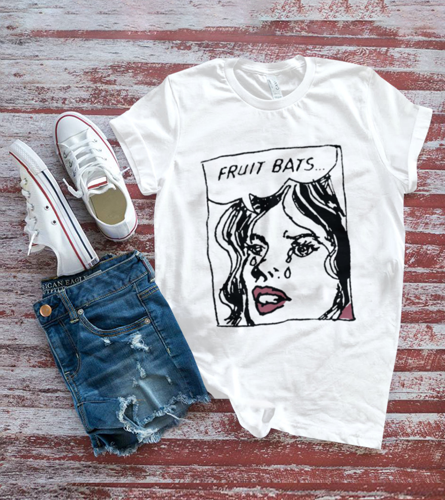FRUIT BATS Pop Comic Indie Rock Crying Comic Style Woman T-Shirt