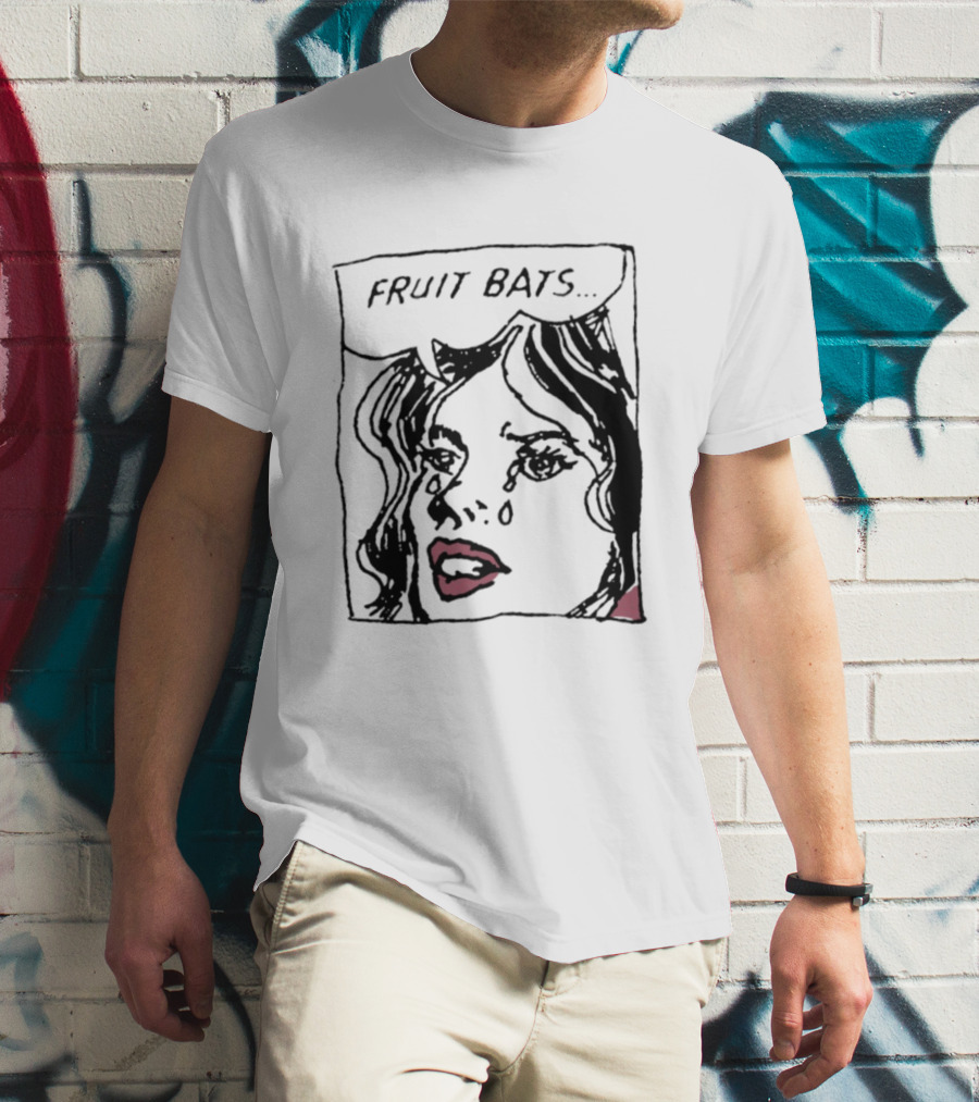 FRUIT BATS Pop Comic Indie Rock Crying Comic Style Woman T-Shirt