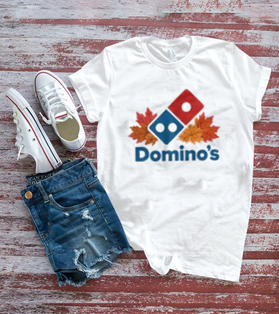 Domino's Thanksgiving Autumn Leaves Pizza Celebration T-Shirt