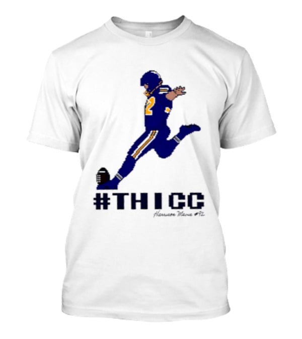 Harrison Mevis 92 Los Angeles Rams Thicc Kicker Football Pixel T-Shirt